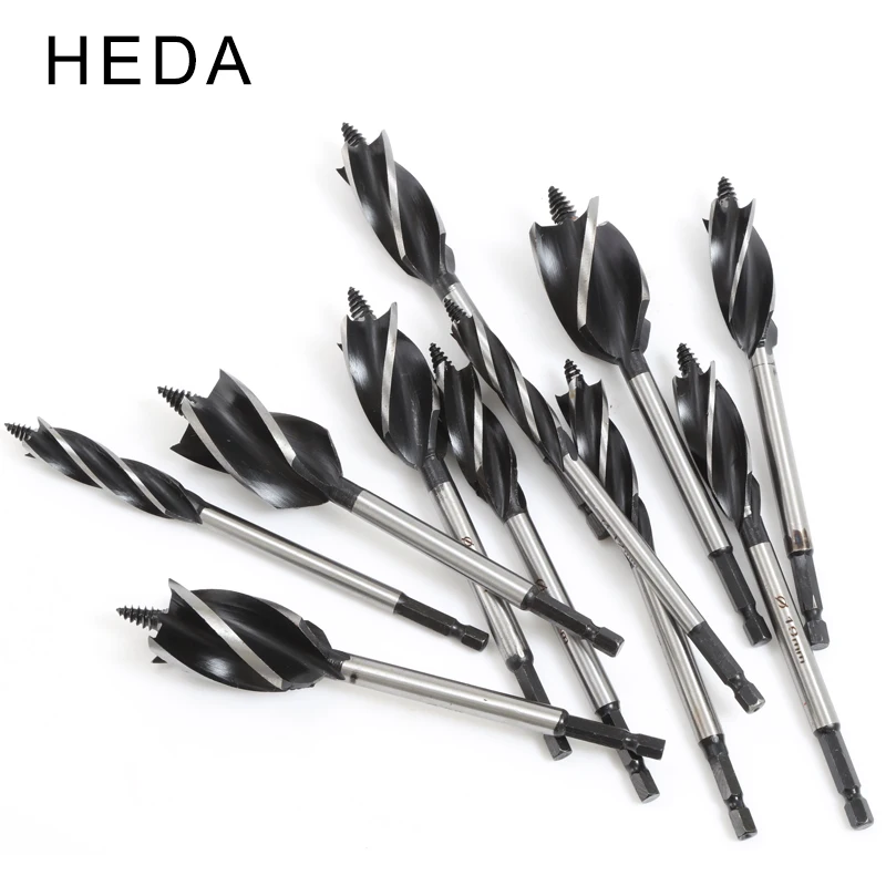 Vástago Hexagonal de 12-32mm para taladro eléctrico, broca central de acero de alto carbono para carpintería, herramientas perforadoras para