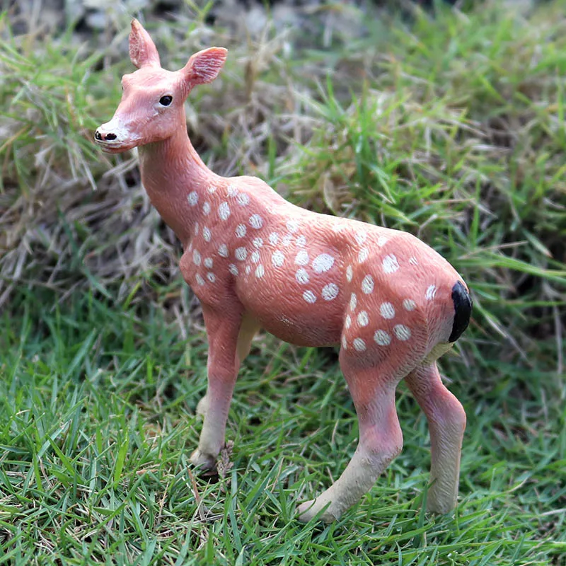 Oenux Wald Hirsch Tiere Simulation Wild White-Tailed Elch Action-figuren Elch Figuren Modell Dekoration Spielzeug Kinder Weihnachten Geschenk – Detail 26