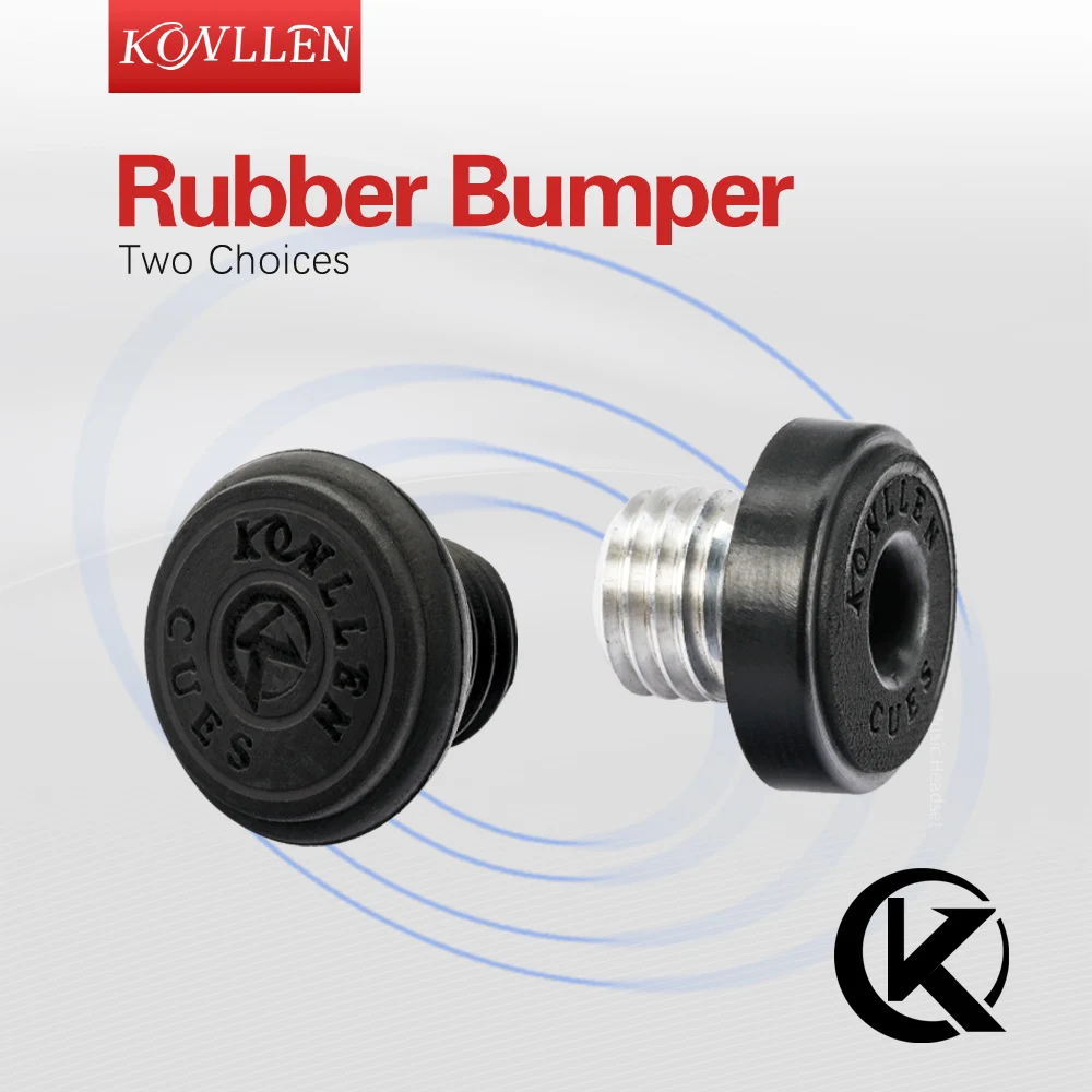 KONLLEN-Billiards Pool Cue Bumper Protector Fit, Cue Extension, Perforated Leather, Rubber Bumper, Solid Bumper