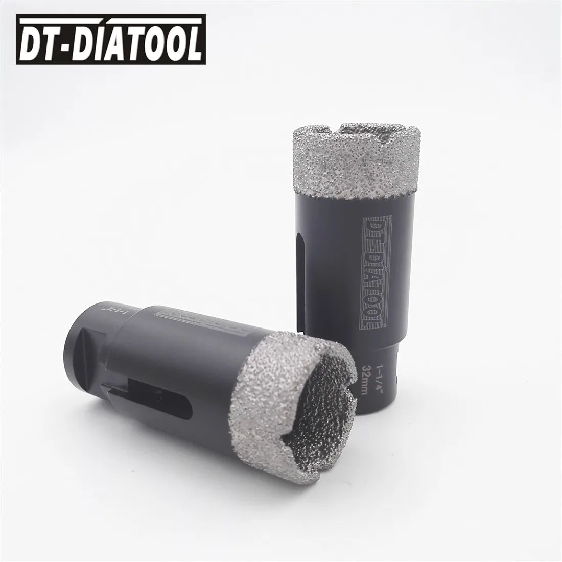 

DT-DIATOOL 2 шт. 5/8-11 диаметр резьбы 1-1/4 "Вакуумные Паяные Алмазные коронки для сухого бурения фарфоровая плитка Гранит Мрамор кольцевая пила