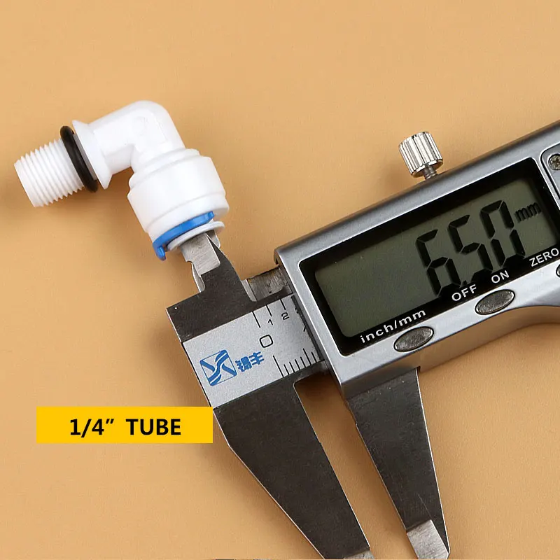 1/8" External Thread to 1/4" Tube Pipe With Sealing Ring Elbow Diameter 10MM Quick Connect Filter Water Reverse Osmosis System