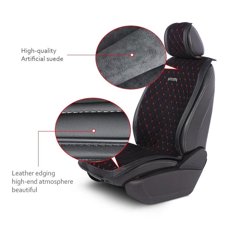 Artificial suede universal car seat cushion black 2 front luxury Cape 2 seats fit for Kia Hyundai BMW Lada car seat cover shawl