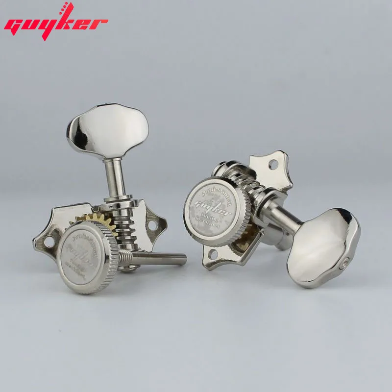 NEW Vintage 1:16 Open Gear Locking Tuner Pegs Gear Butterbean Guitar Tuners Nickel color