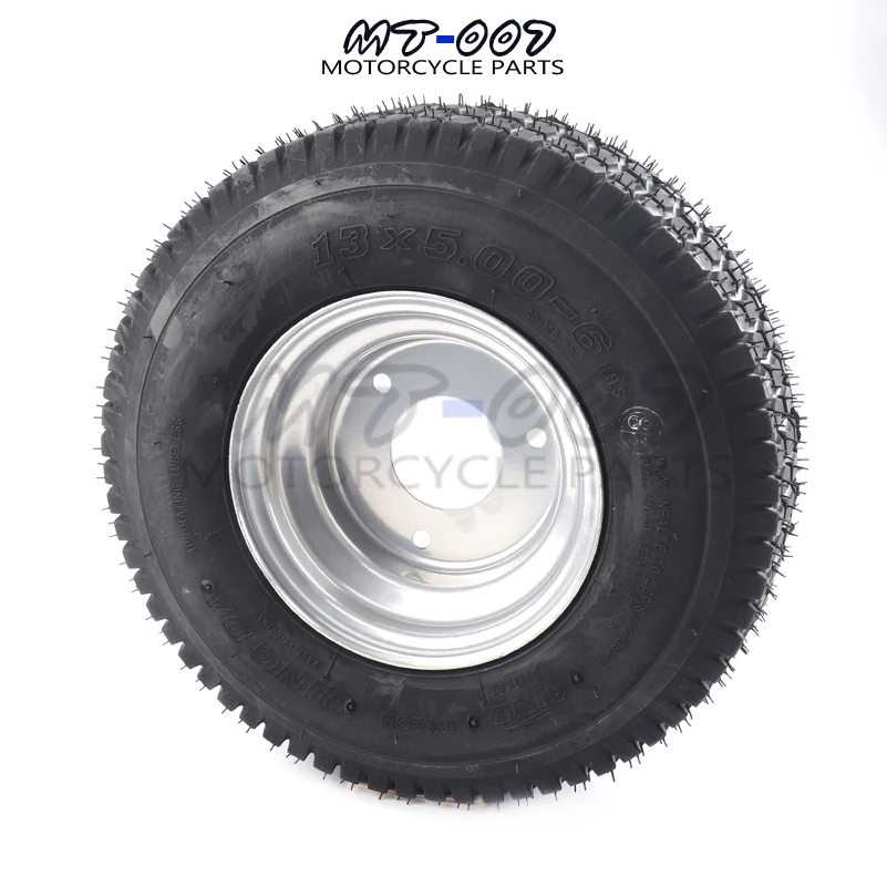 13 x 5.00-6 Tubeless Tire and Rim Wheel Hub For Tractor Rider Mower ATV GO Kart Drift Bike Wheels beach car accessories