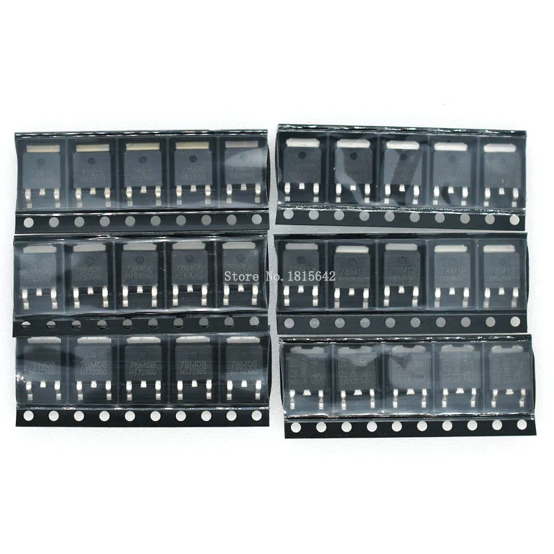 30pcs = 6 Kinds *5pcs TO-252 Transistor Kit 78M05 78M06 78M08 78M09 78M12 78M15 Triode each 5pcs