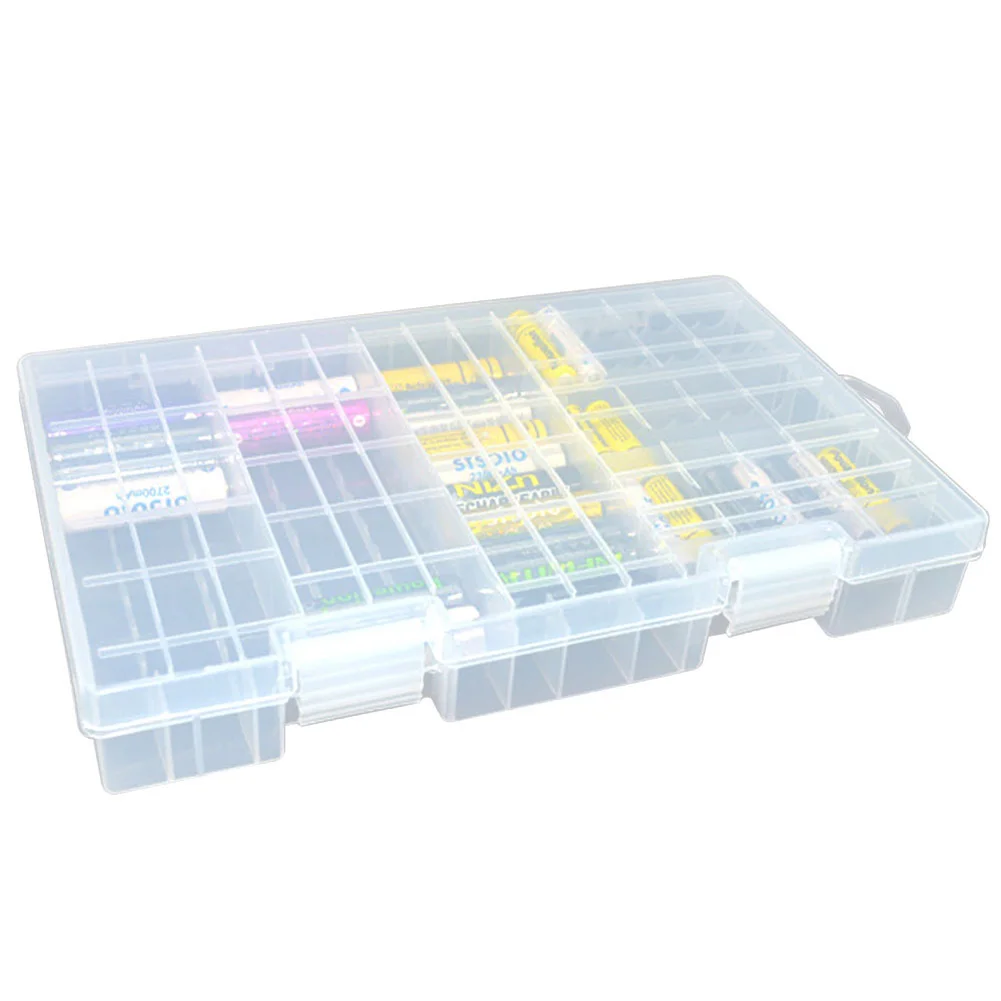Battery Holder Tools Dustproof Large Waterproof Organizer Portable Transparent Plastic Case Container Large Capacity Storage Box