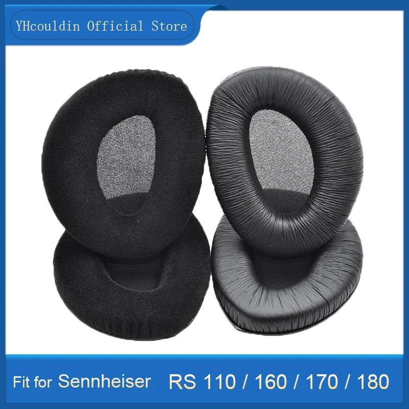 YHcouldin Ear Pads for Sennheiser RS 110 160 170 180 Headphones Earpads Replacement Leatherette Cushions with Plastic Hooks