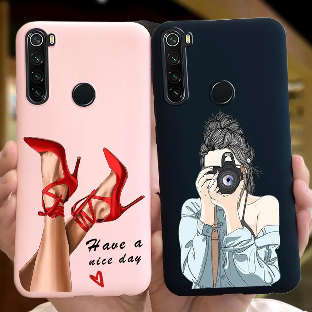 Redmi Note 8 8T Case For Xiaomi Redmi Note8 Note 8T 8 Pro 8 T 8Pro Phone Soft matte Silicone Candy Lady Cases Bumper back cover
