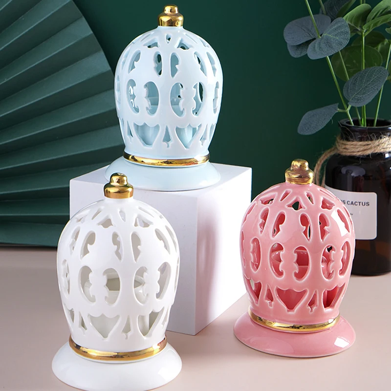 Exquisite Ceramic Hollow Toothpick Box Living Room Art Decoration Ornaments Toothpicks Holder