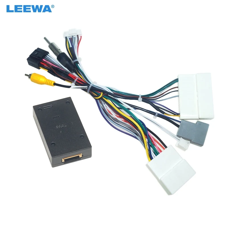 

LEEWA Car Audio 16PIN Android Power Cable Adapter With Canbus Box For Nissan Sylphy Tiida CD/DVD Player Wiring Harness #CA6555