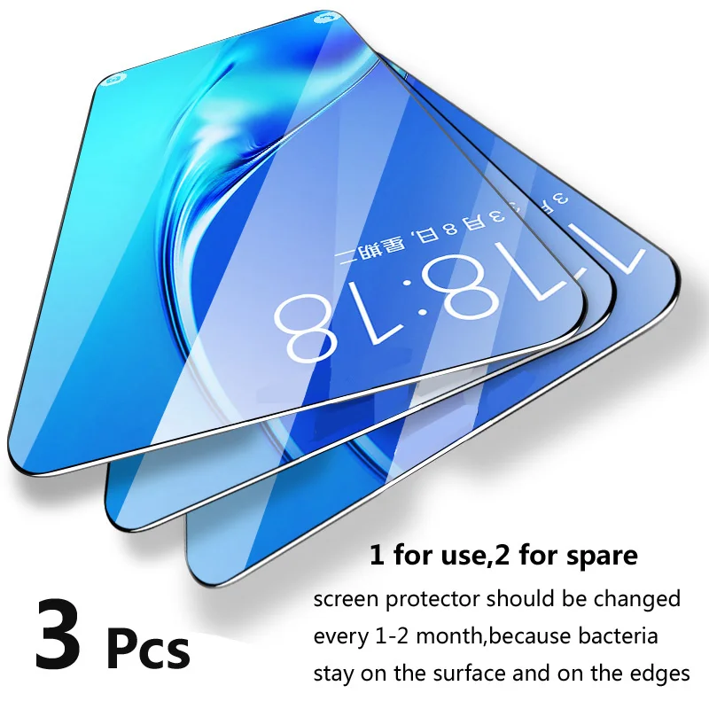 3Pcs Tempered Glass For Asus Zenfone Max Pro M2 ZB631KL ZB633KL Screen Protector Guard 9H Toughened Protective Film 0.26mm