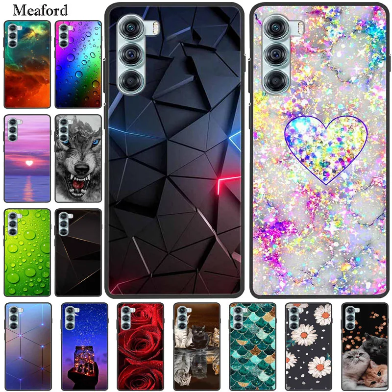 Funda trasera de silicona para Moto G200 5G, carcasa de silicona suave de lujo para Motorola Moto G200 5G 200, carcasa de TPU con dibujos animados