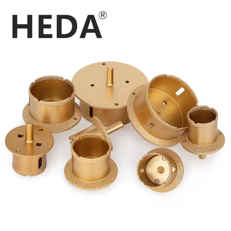 HEDA  Triangular Handle Vacuum Brazed Diamond Hole Saw Drill Core Bits Marble Ceramics Porcelain Tile Washbasin Opener