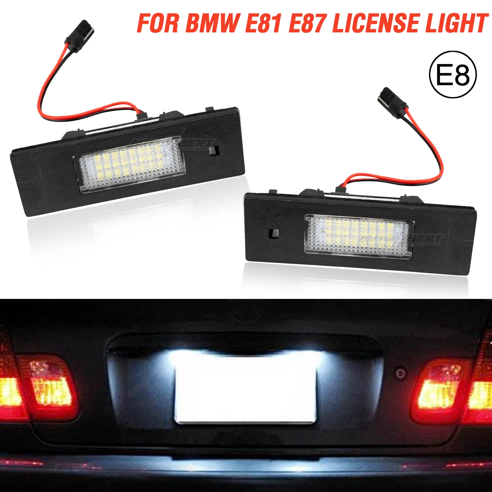 

Pair Car Rear Tail License Number Plate Light For BMW 6 Series E63 E64 F06 F12 F13 1 Series F20 F21 E81 E87 Z4 E85 E86 E89 White