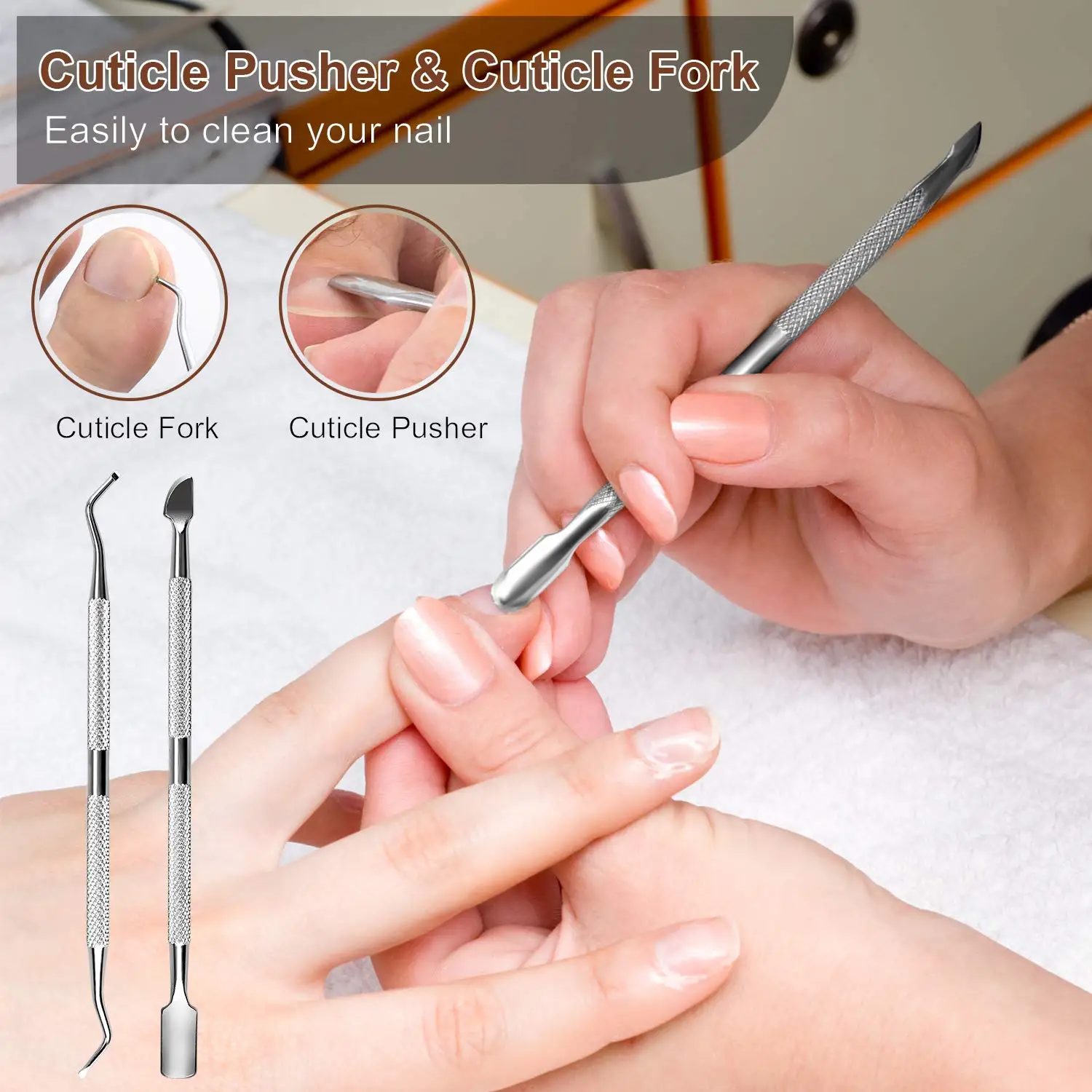 ชุดทำเล็บเท้า 23 in 1 สแตนเลสสตีล ชุดเครื่องมือทำเล็บเท้ามืออาชีพ ตะไบเท้า ขัดหนังด้าน กำจัดเซลล์ผิวที่ตายแล้ว ดูแลเท้า