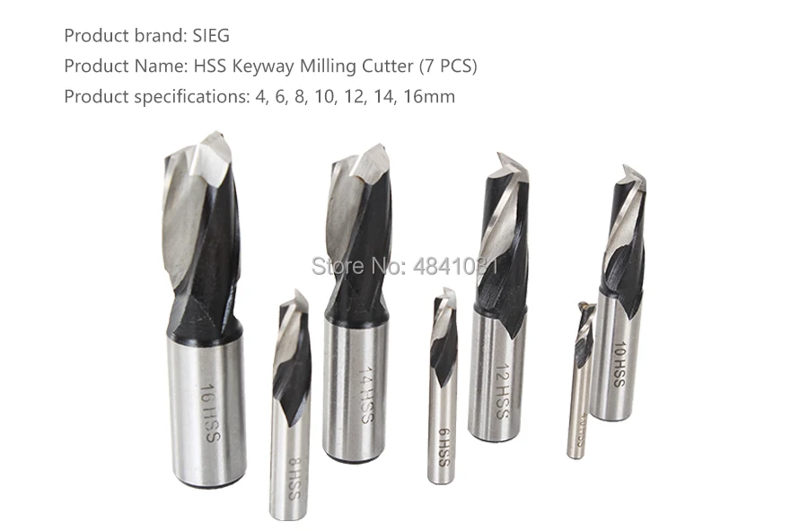 7pcs&9pcs 2 Flute HSS End Mill Set/SIEG S/N:10045 X1/SX1/X2/X2L/SX2/SX2L/X2P/XN2 Milling cutter