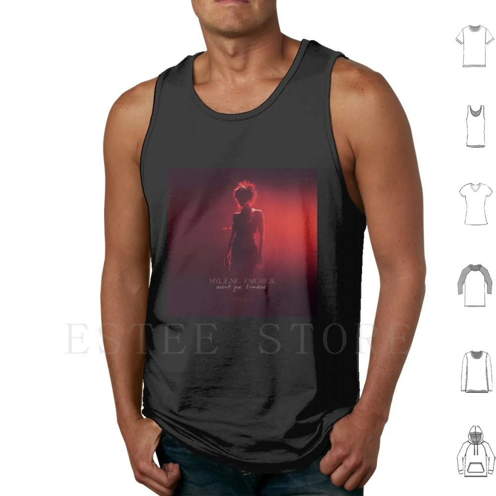 Mylene Farmer Avant Que L'ombre Tank Tops Vest Sleeveless Girls Red Love Funny Meme Aesthetic Trending