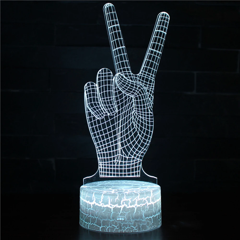 

Finger Gesture Lamp For Home Room Decor Bedside Lamp Light Projector Night Neon Manga Table Bedroom Children's Desk OutletLED148