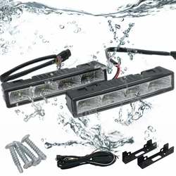 12V-24V 8W 12.5Cm Auto 4LED Drl Fog Lamp Voertuig Dagrijverlichting IP67 Waterdicht e4 Accessoires 6000K Auto