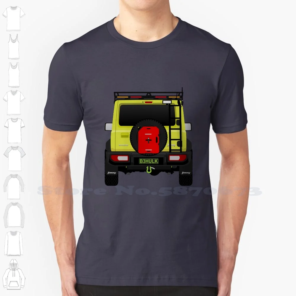 4x4 Jimny New Version 2019 Green Custom Rear V.1 100% Cotton T-Shirt Jimny Road Jimny 4x4 2019 Jimny Review Jimny 2019