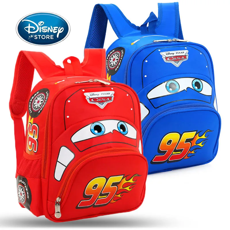 Disney Lightning McQueen Children 3D Backpack Cartoon Breathable Waterproof For 2-8 Years Old Kindergarten Boy Girl School Bag