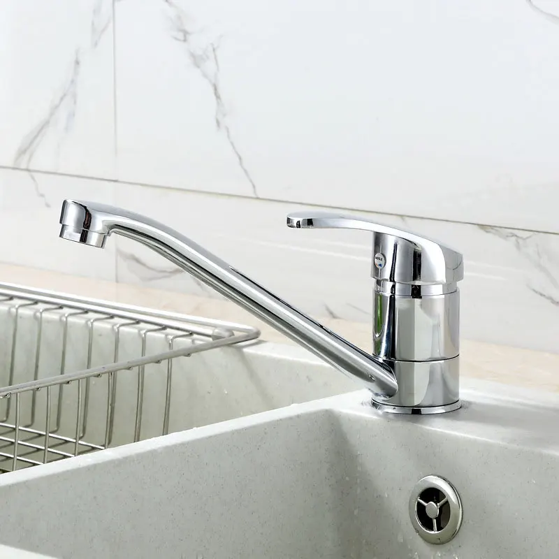 

New and Cold Kitchen Faucet Single Handle Mixer Water Tap 360 Degree Rotatable Sink Faucet Deck Mounted Tap