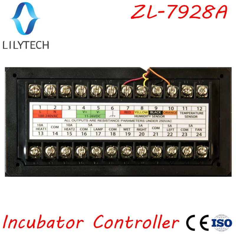 ZL-7928A, 100/220Vac,12V Battery backup,Dry outputs,Multifunction Automatic Incubator, Incubator Controller,  Lilytech,ZL-7918A