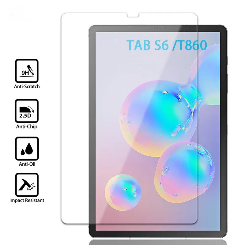 

Tablet Glass for Samsung Galaxy Tab S6 10.5 inch 2019 SM-T860 SM-T865 9H+ 2.5D Tempered Glass Screen Protector