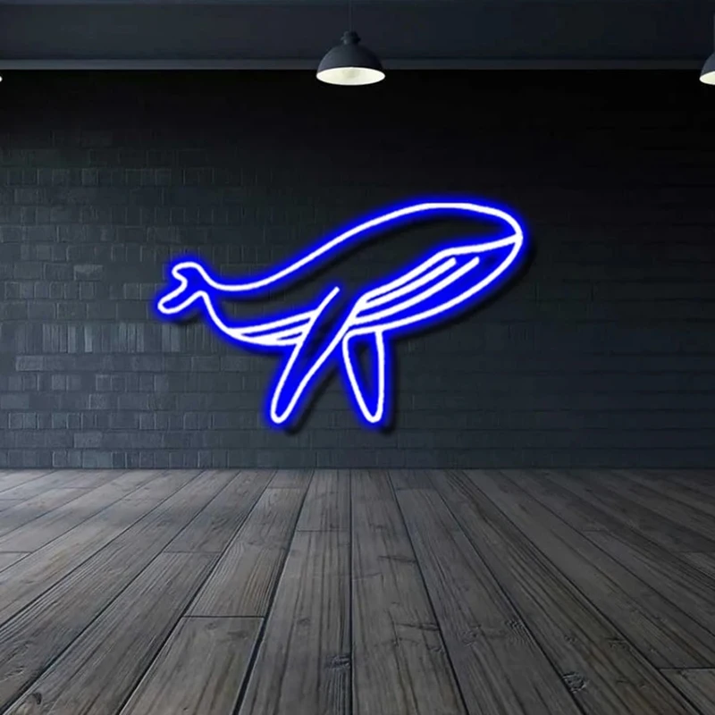 Whale Led Neon Sign, Whale neon light sign, Whale Neon Wall Sign, Whale Sign, Lighted Signs, Wall Decor