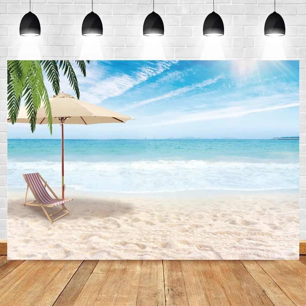 

Summer Sea Beach Ocean Natural Scenery Background Photography Interior Portrait Birthday Photocall Backdrop For Photo Studio