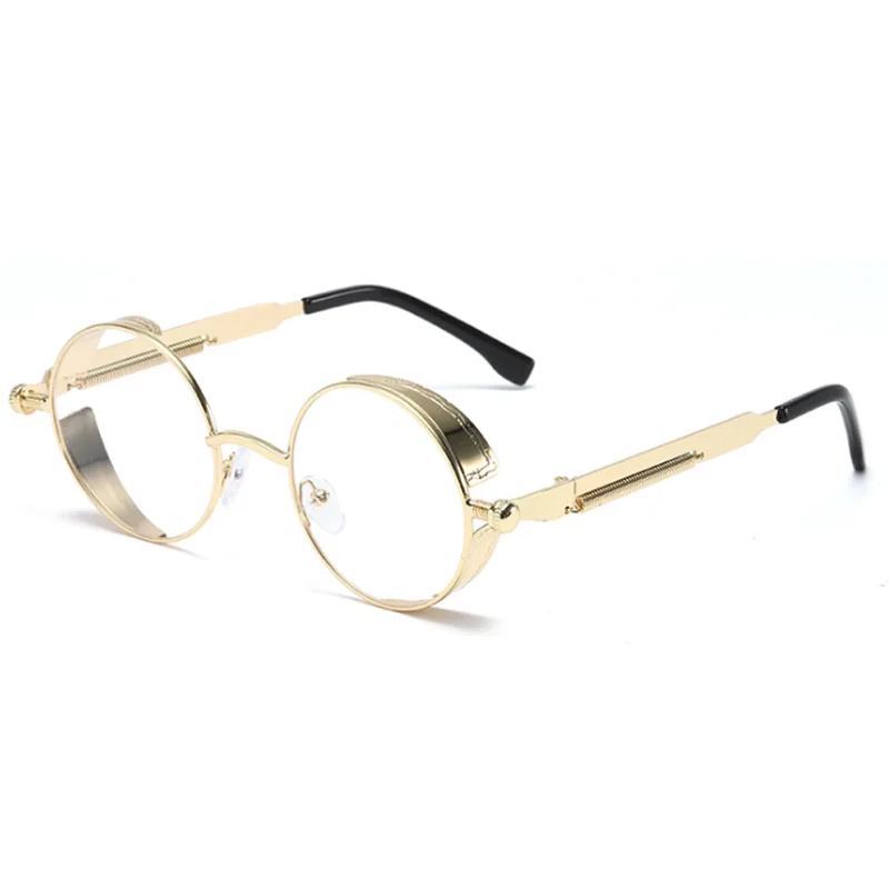 Round Metal Myopia Glasses Gothic Steampunk Vintage Shield Eyewear Shades Prescription 0 -0.5 -0.75 -1.0 -2.0 -3.0 To -6.0