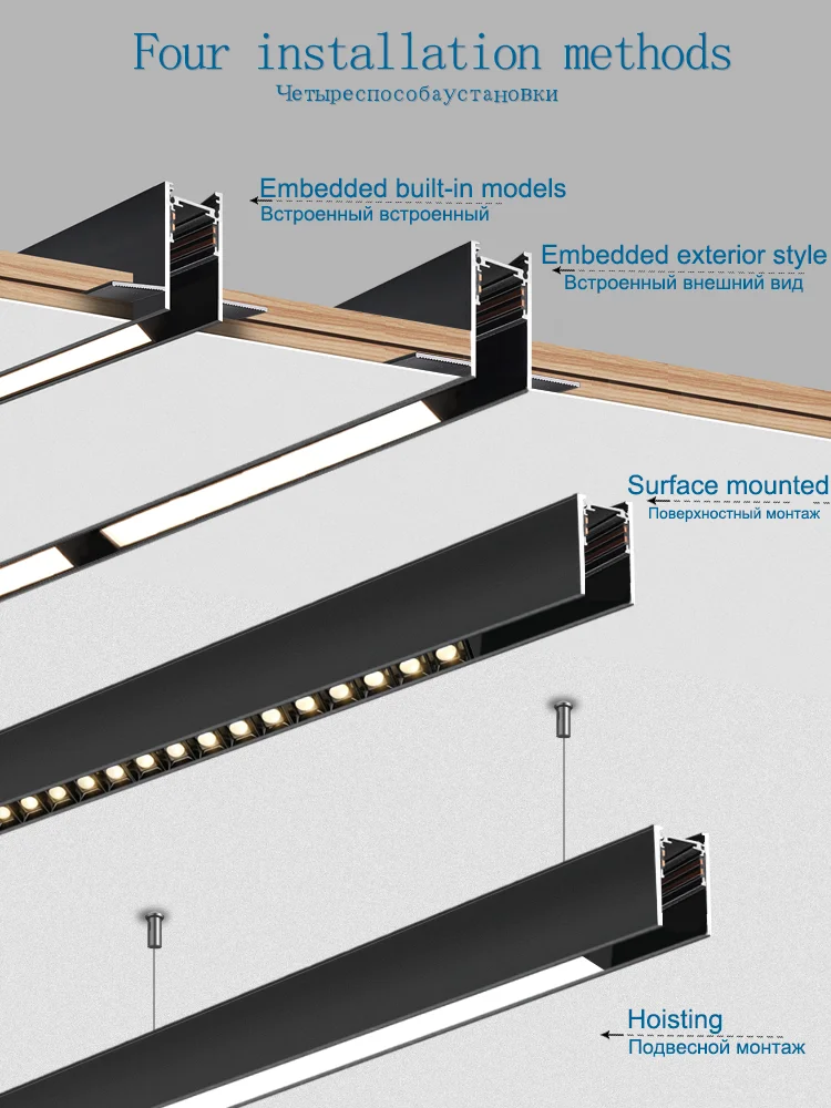 N1 Modern Recessed Magnetic Track Lights design led Lamp Magnetic Rail Ceiling System Indoor Track Lighting Spot Rail Spotlights