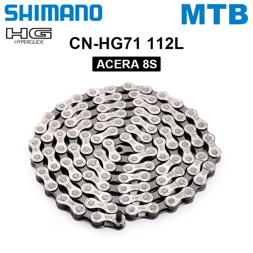 Imagen 2 del producto Shimano-cadena CN-HG71 de 8 velocidades para bicicleta de montaña, 112 eslabones, 8V, Original