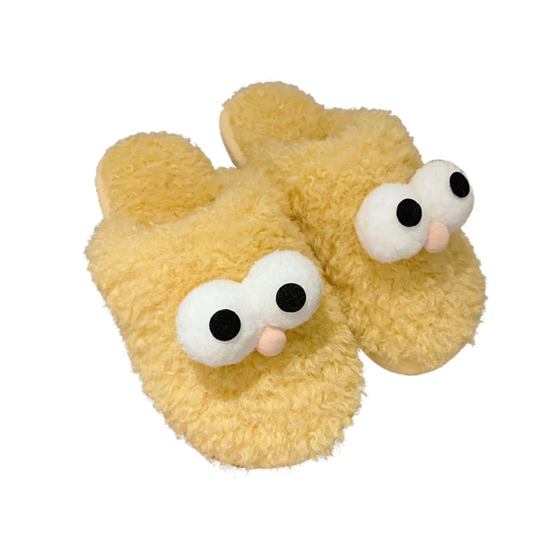 2021 Autumn Women Home Slipper Anti-skid Wool Shoes Winter Indoor Household Slipper Female Warm Lovely Cartoon Cotton Slippers