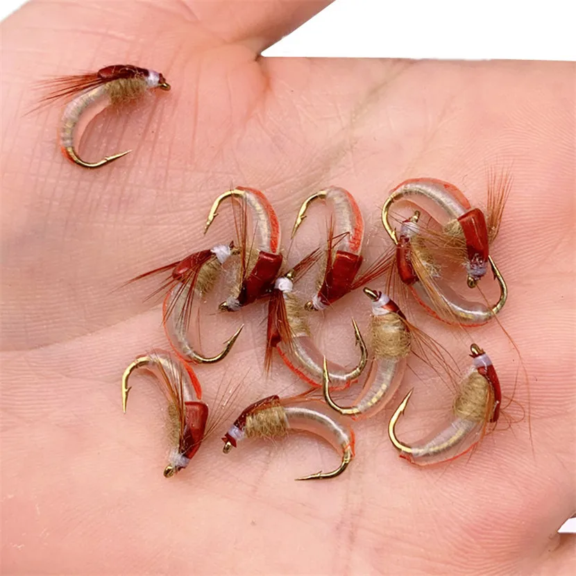 3/6Pcs Angeln Fliegen Realistische Nymph Scud Fly für Trout Fly Angeln Streamer Binden Künstliche Köder Köder – Detail 6