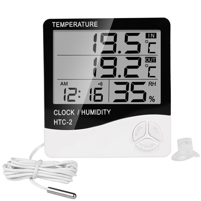 Digital Thermometer Hygrometer Outdoor Thermometer Digital Electronic Thermometers Hygrometers Humidity Meter Temperature Probe