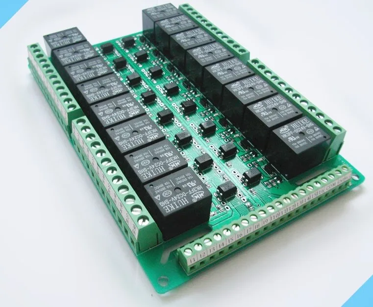 

16 relay module control board 5V 9V 12V 24V PLC driver board Sixteen