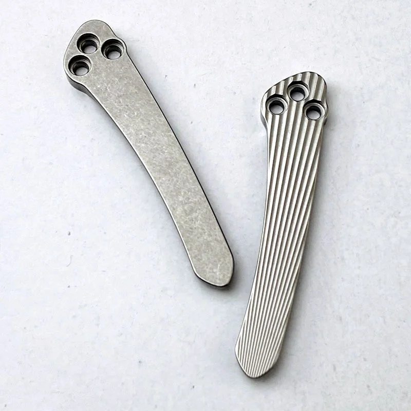 2pcs Custom Hand Made Knife Titanium Deep Carry Pocket Clip Back Clamp for Spyderco Paramilitary2 C81 Para3 C223 C10 With Screws