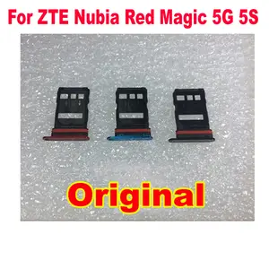 Bilashmart Original Best Sim Card Reader Slot Tray Port Holder ZTE Nubia Red Magic 5G 5S NX659J Phone Flex Cable Replacement
