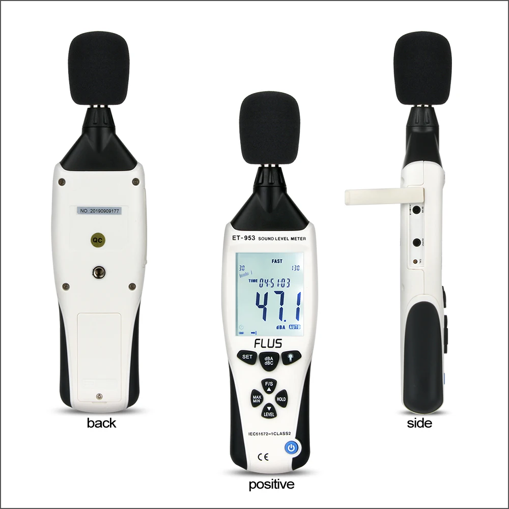 FLUS Sound Level Meters Digital Professional Sound Level Meter Sonometros Noise Audio Level Meter 30-130dB Decibels Meter