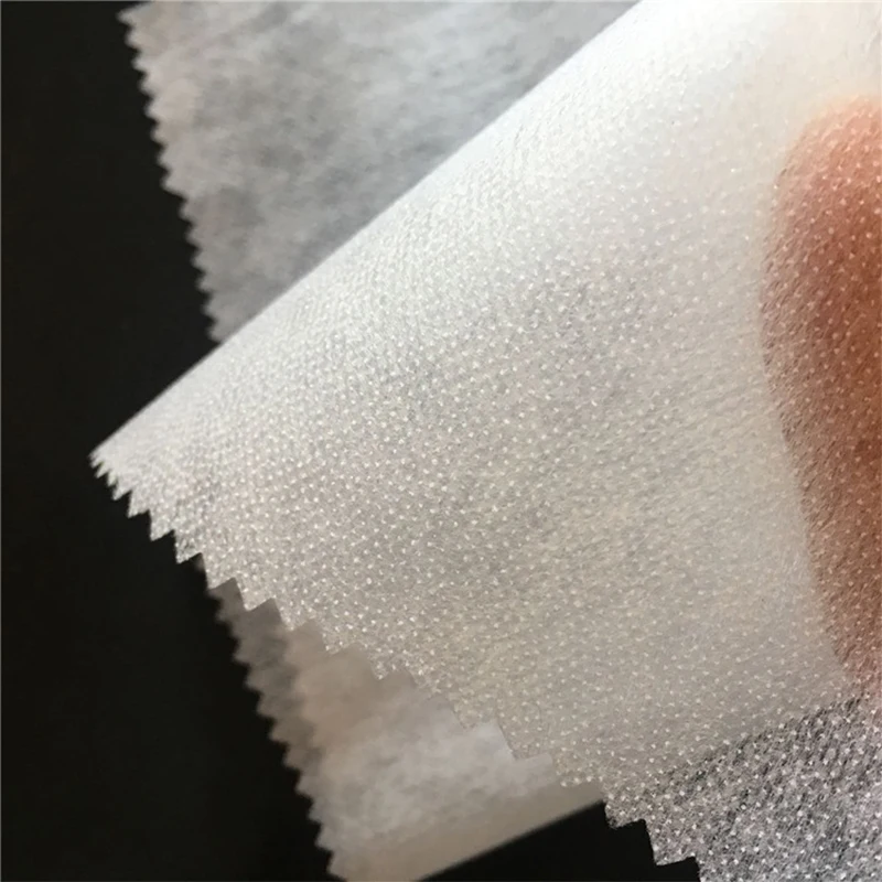 Fodera adesiva a doppio punto tessuto Non tessuto fusibile leggero Interlining accessori per abbigliamento da cucire ferro sulla fodera adesivo