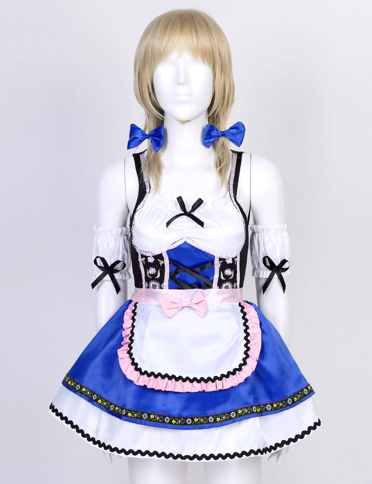 Anime Cute Lolita Maid Cosplay Costume Animation Show Outfit Maid Costumes Girls Women Lovely Maid Dress Clothing Theme Roleplay