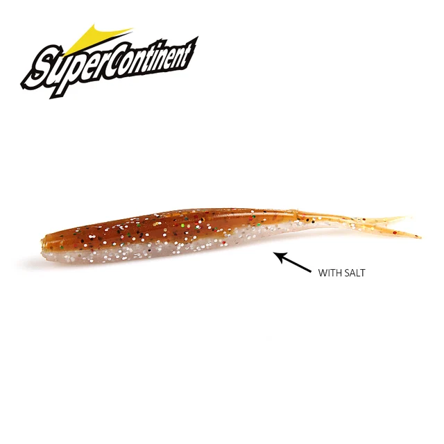 2023 Supercontinent HP MiNNOW mała miękka ryba ogonowa kałamarnica 75mm droga miękka przynęta 1.8g 15szt Temptation widelec ogon miękka przynęta
