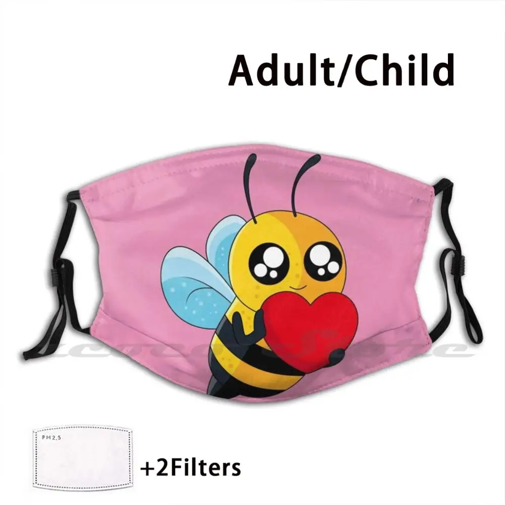 

Cute Bumblebee Washable Trending Customized Pm2.5 Filter Mask Bee Bumblebee Honeybee Buzz Ruler Dominate Hive Bumblebees