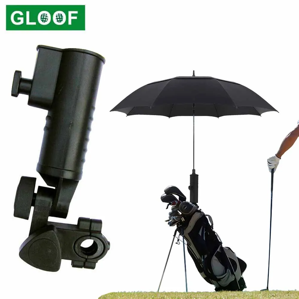 Golf Cart Umbrella Holder, Universal Adjustable Umbrella Amount Mounting Attachment for Golf Push Cart Accessories