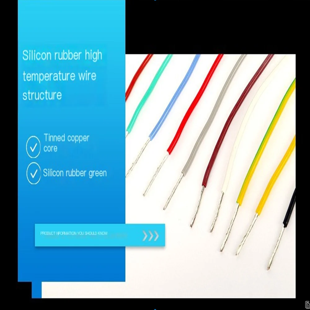 10 metros macio de alta temperatura resistente fio de silicone 7/8/9/10/11/12/13/14/15/16/18/20/22awg fio de silicone de alta qualidade