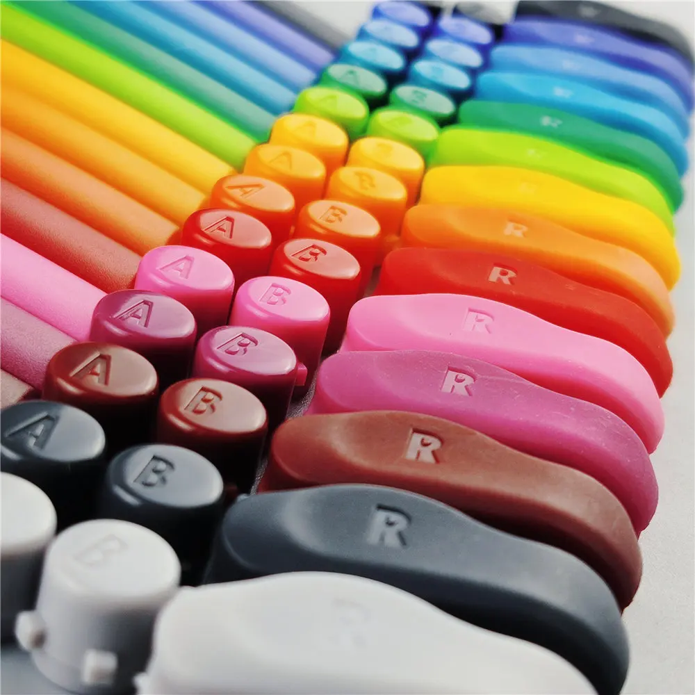 أزرار جديدة مخصصة لزر GBA أزرار B L R D-Pad لـ Gameboy Advance IPS V2 شاشة LCD مجموعات الإضاءة الخلفية عالية السطوع