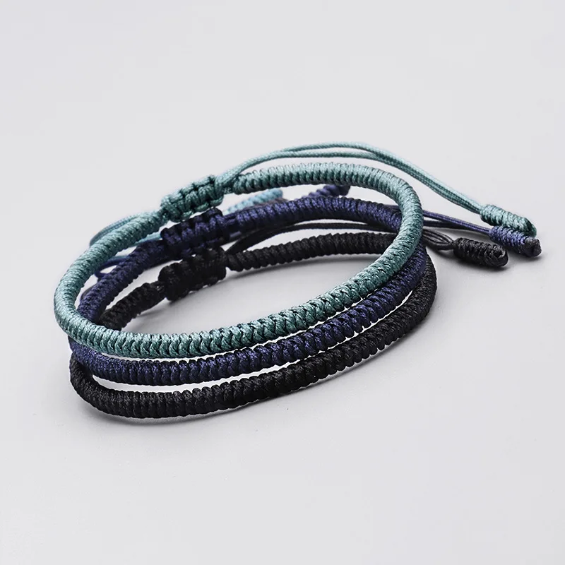 Tibetan Buddhist Love Lucky Charm Tibetan Thread Bracelets & Bangles For Women Men Handmade Knots Budda Rope Bracelet image 2