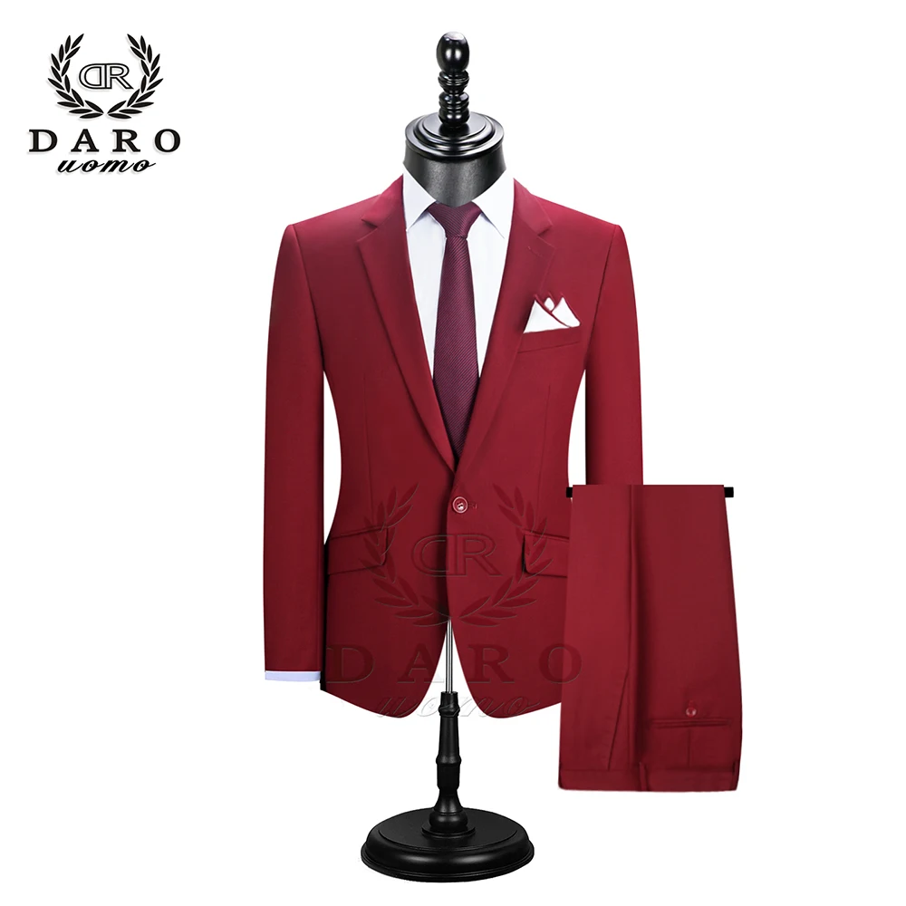 2023 DR  DARO UOMO Men Suits Blazer With Pants Slim Fit Casual One Button Jacket for Wedding DR8158