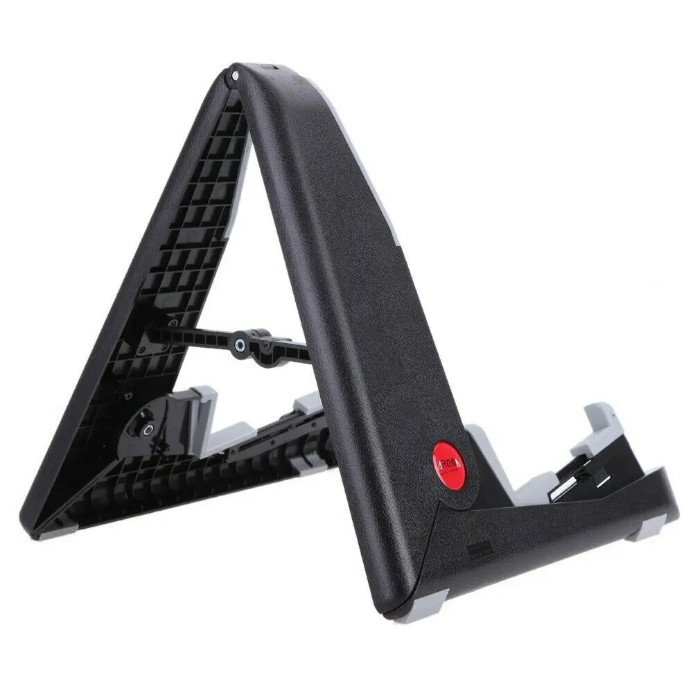 Aroma Foldable Guitar Stand - Space Saving A-Frame for Electric/acoustic Guitars & Bass, Wall Mountable
